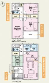 由布市挾間町下市　新築一戸建て　第1　2号棟 の写真